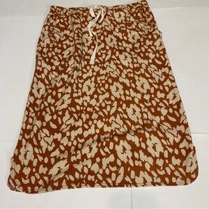 29. ⭐️7th Ray Terracotta and Cream Patterned Skirt
